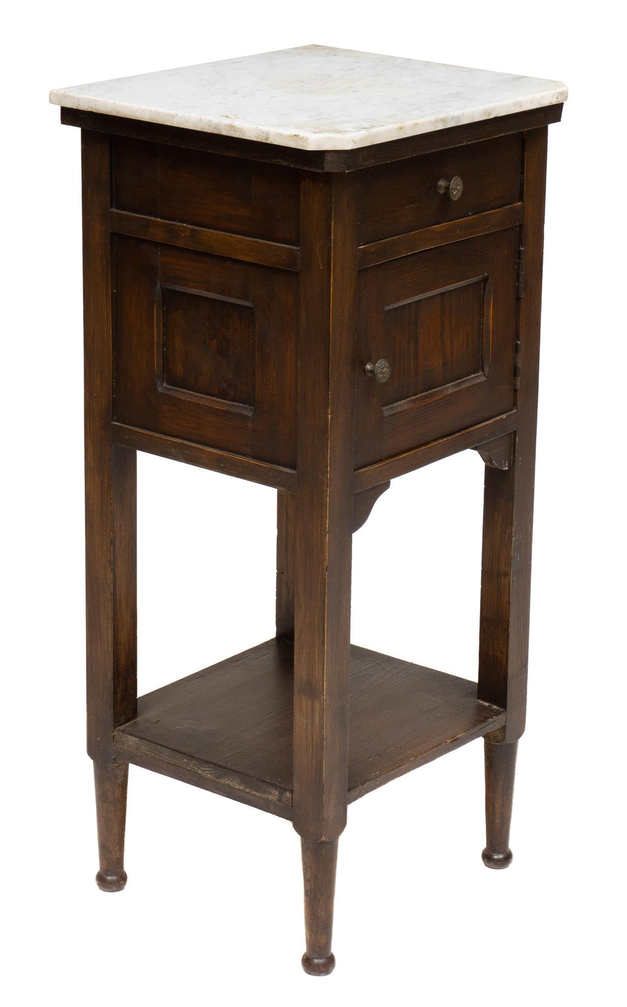Art Deco Marble Top Night Stand (1 of 4)