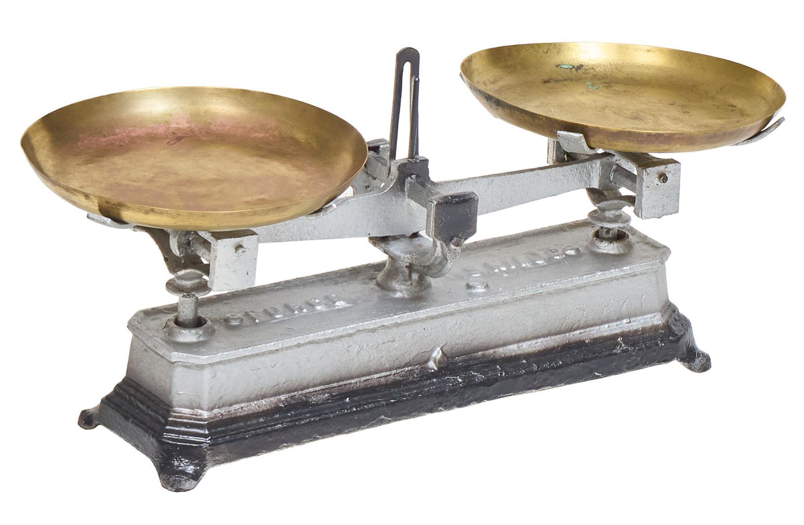 Rustic Balance Bar Scale: Rustic cast iron balance bar scale 9"h x 20"w x 8"d We happily provide seamless shipping services on everything we sell. Please email us at shipping@vogtauction.com or call 210-971-575