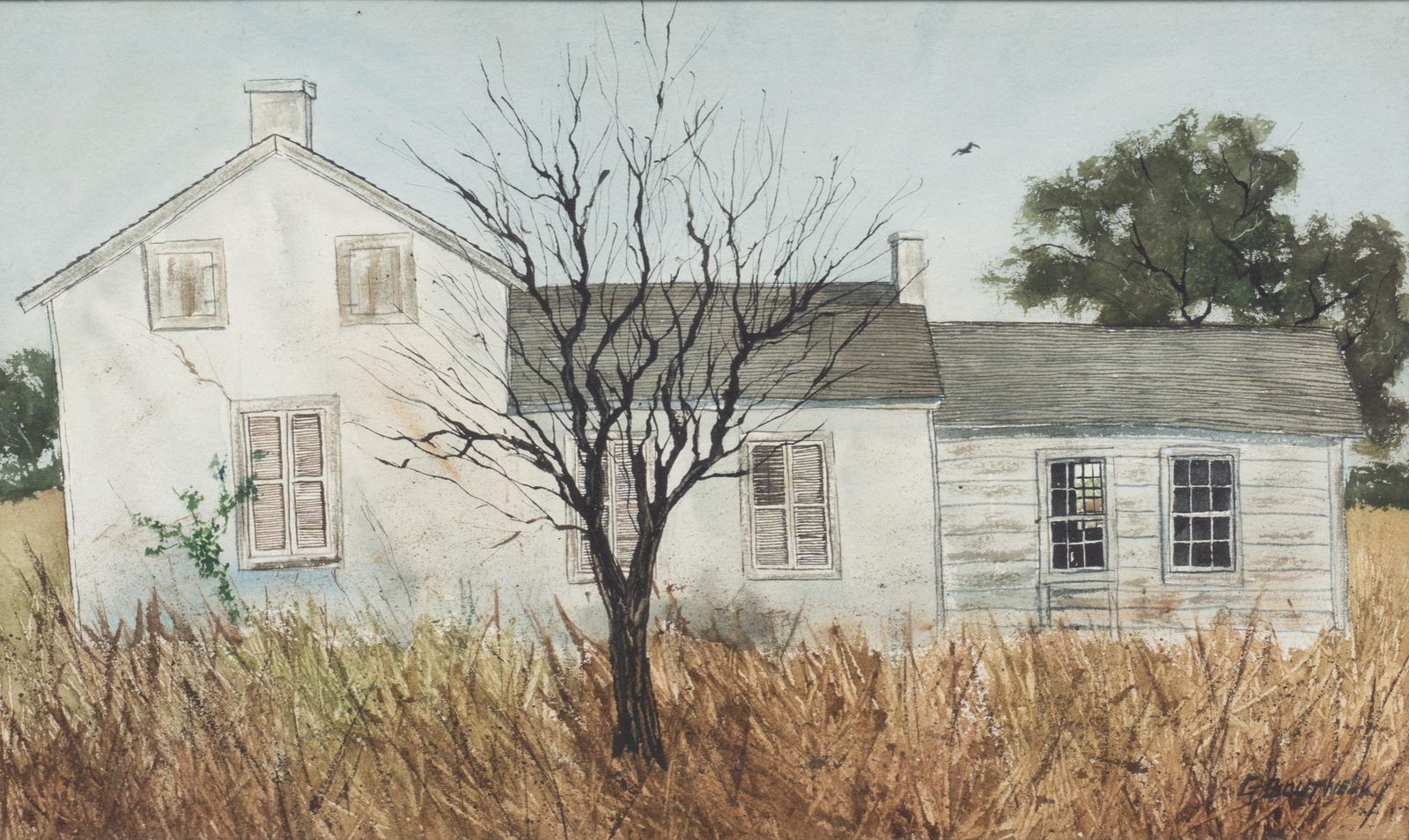 George Boutwell (b. 1943, TX), Farmhouse Scene (1 of 4)
