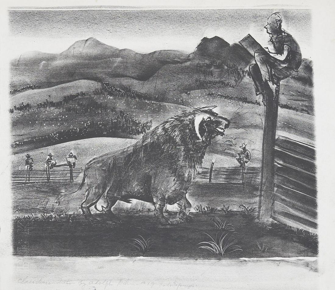 Adolf Dehn (1895-1968, MN), "Class Demonstration" (1 of 3)