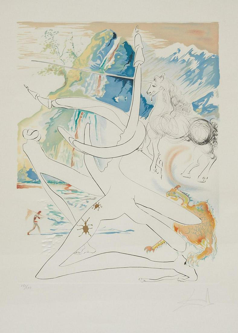Salvador Dali (1904-1989, SPA), "The Unicorn€â„¢s (1 of 6)