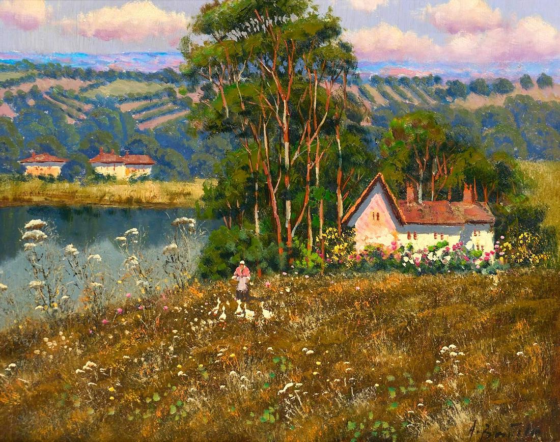 Field with Geese, Oil on Canvas (1 of 4)