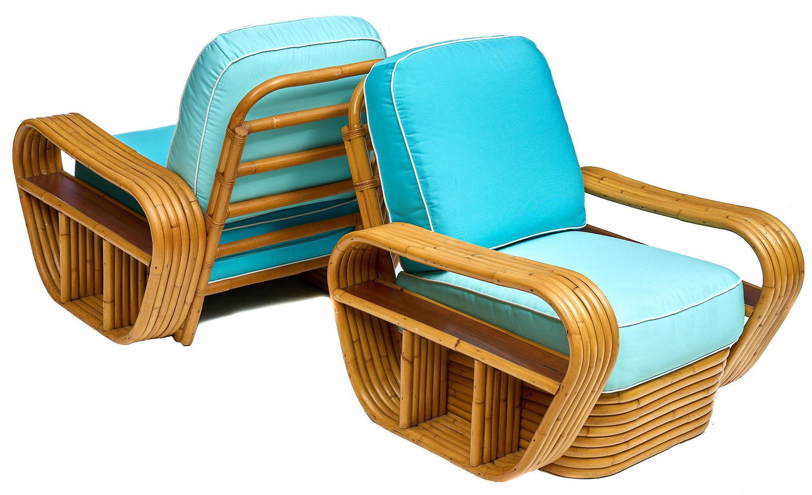 Paul Frankl (1886-1958, AT), Pair of Rattan Arm Chairs (1 of 5)
