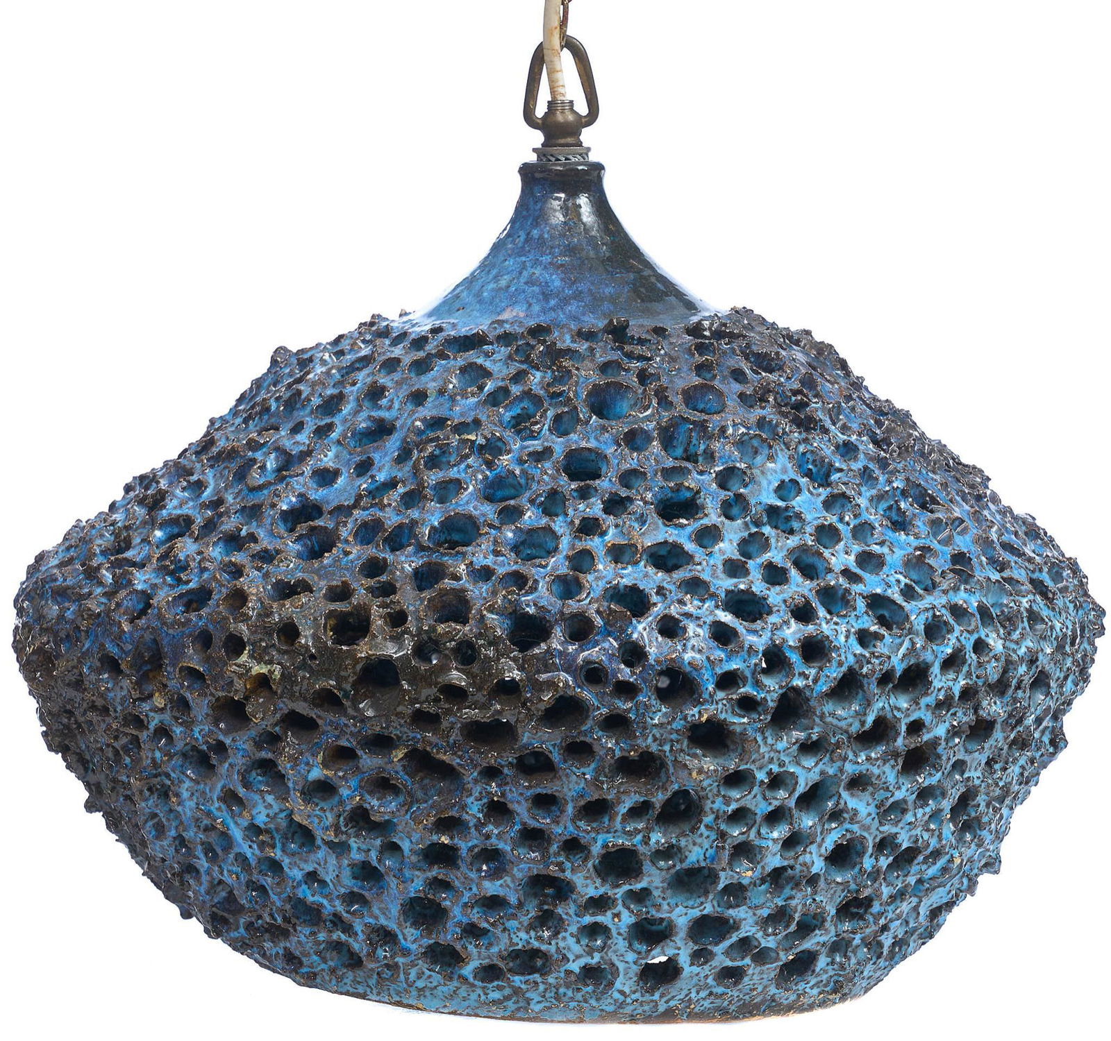 Danish Mid-Century Pottery Chandelier (1 of 3)