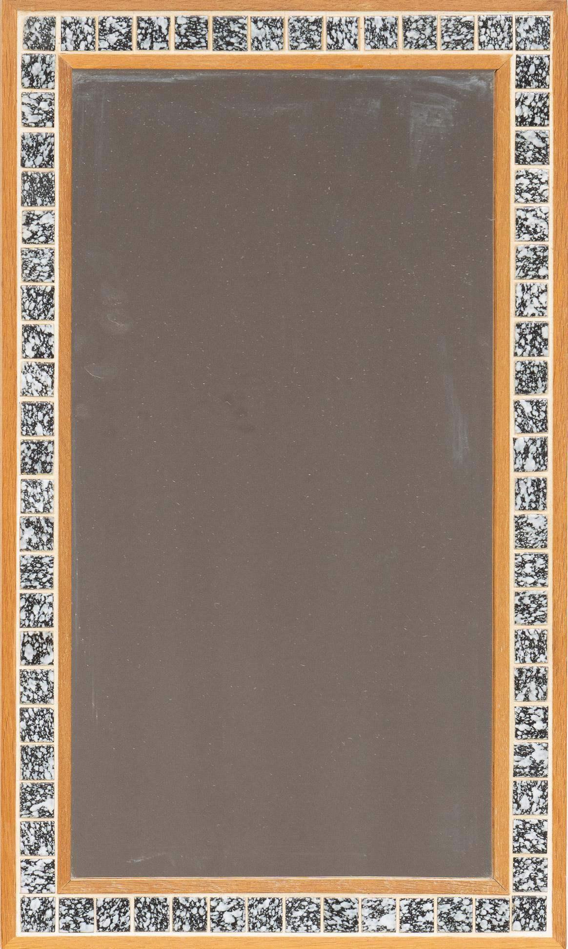 Danish Mid-Century Tile Framed Mirror (1 of 4)