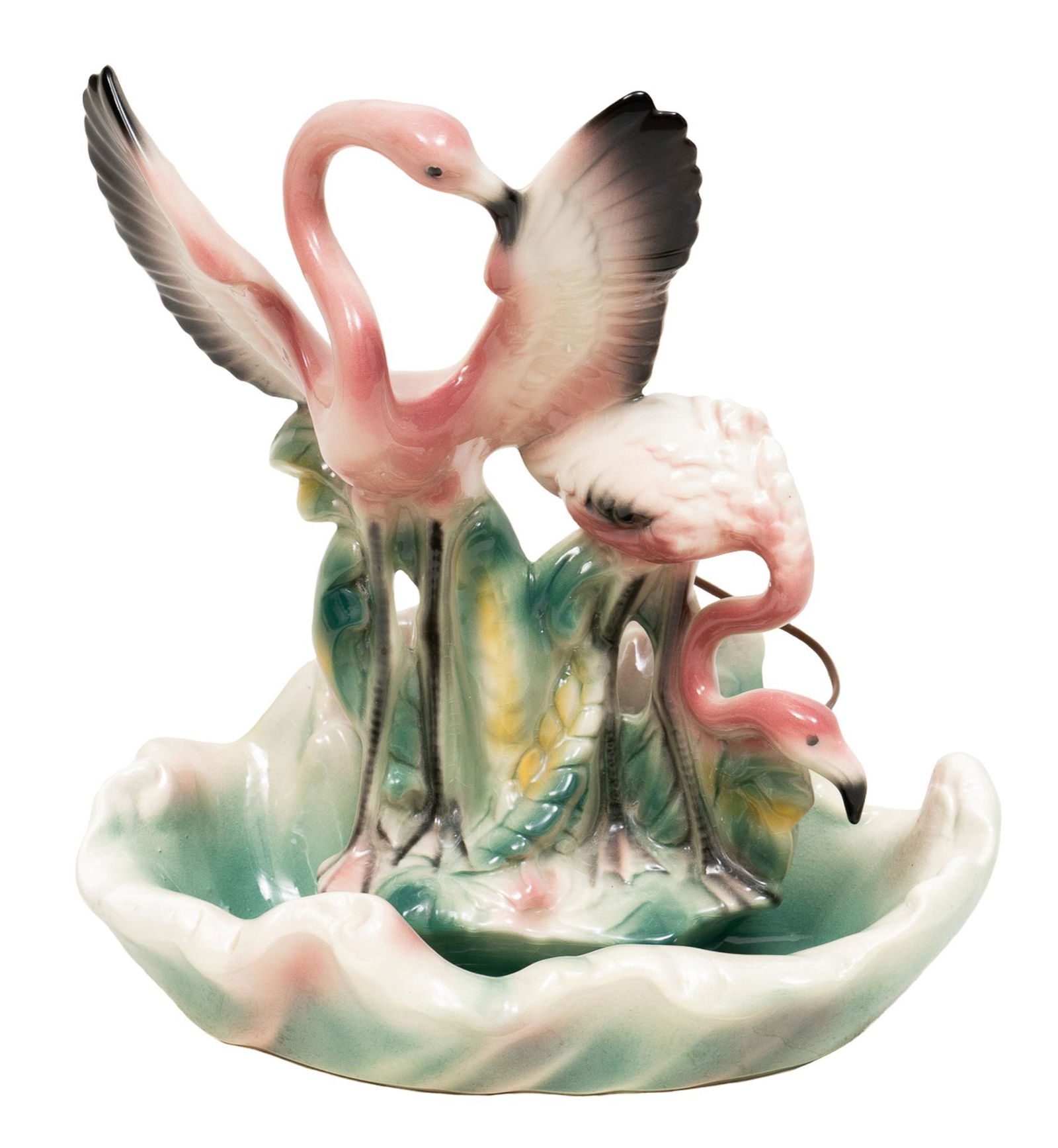 Porcelain Flamingo Table Top Lamp (1 of 4)