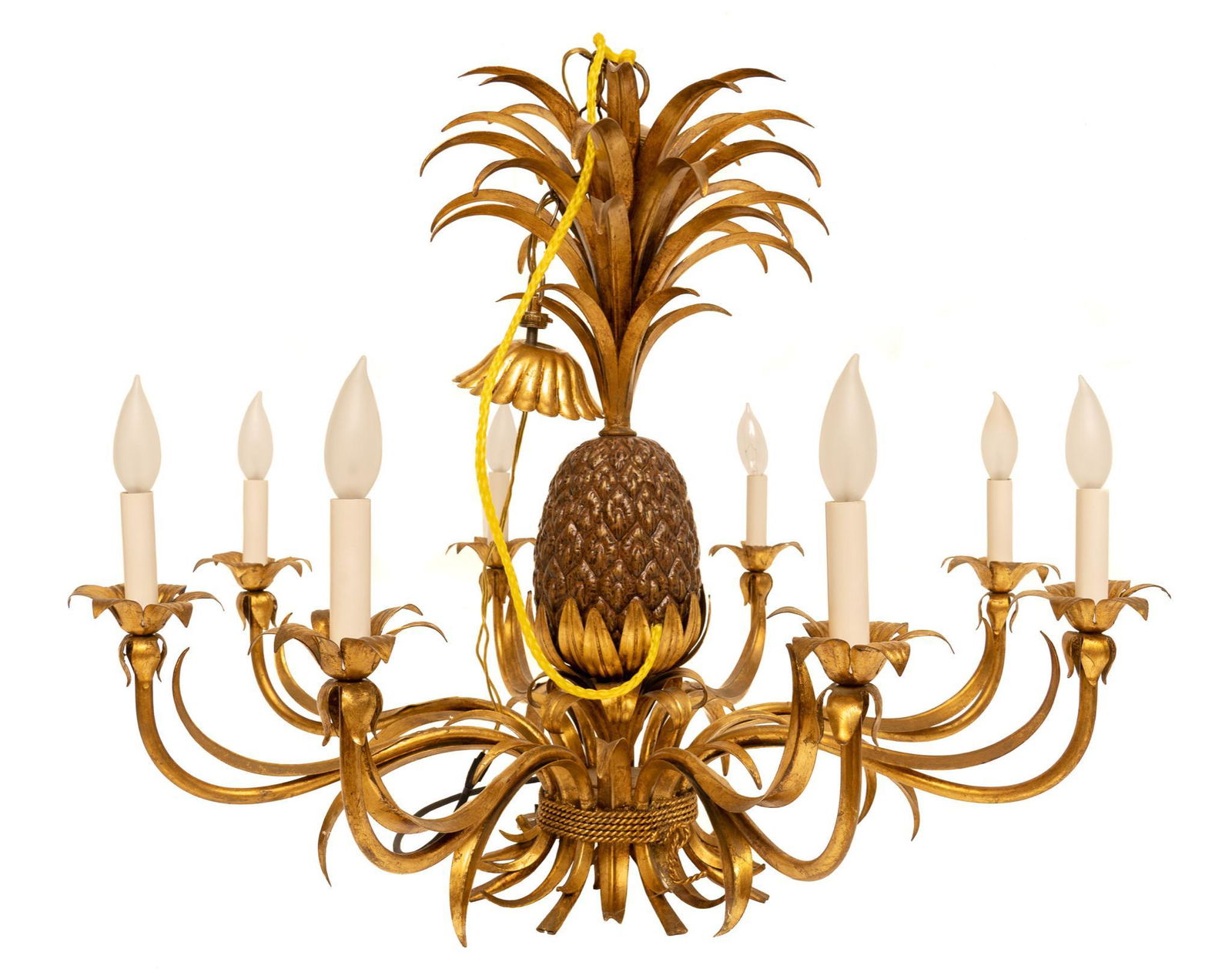 Hollywood Regency Pineapple Chandelier (1 of 5)