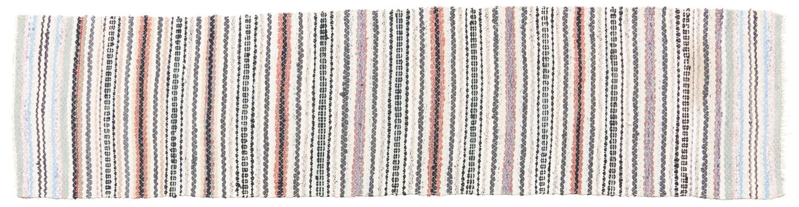 Handwoven Rag Rug, 10'8" x 2'5" (1 of 3)