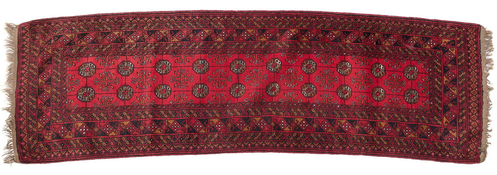 Handwoven Afghan Style Rug, 9'5" x 2'10": Handwoven Afghan style runner rug 9'5" x 2'10" We happily provide seamless shipping services on everything we sell. Please email us at shipping@vogtauction.com or call 210-971-5750 for more informatio