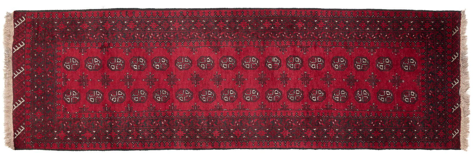 Handwoven Afghan Style Rug, 8'11" x 2'9" (1 of 2)