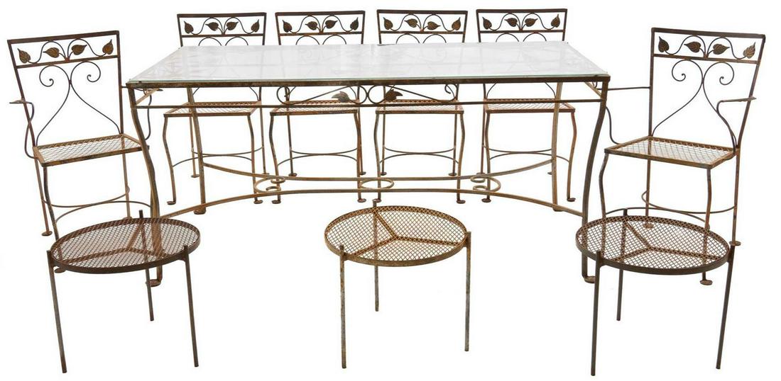 Vintage Wrought Iron and Glass Garden Furniture (10) (1 of 5)