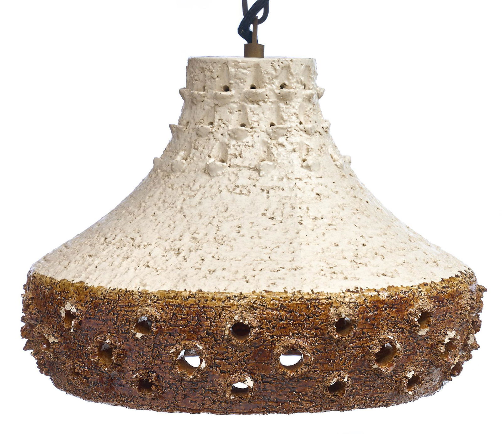 Danish Mid-Century Pottery Chandelier (1 of 3)