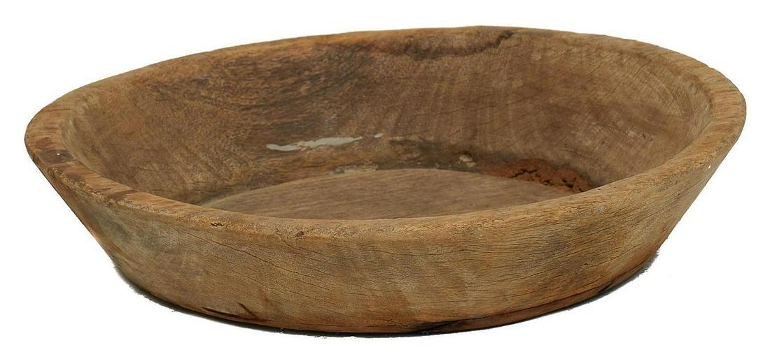 Primitive Wooden Dough Bowl (1 of 4)