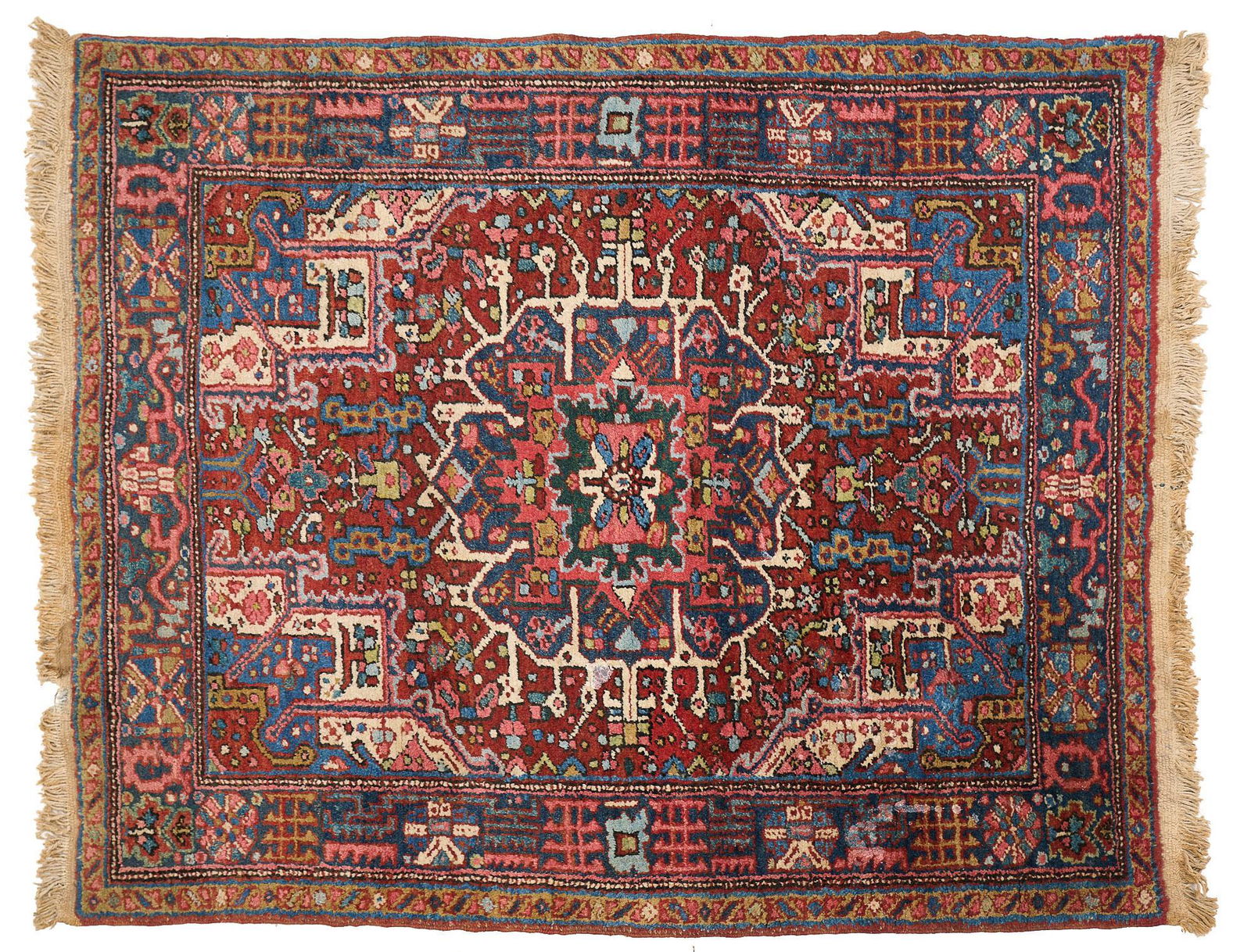 Handwoven Caucasian Eagle Kazak Style Rug, 4'8" x 3'9" (1 of 2)