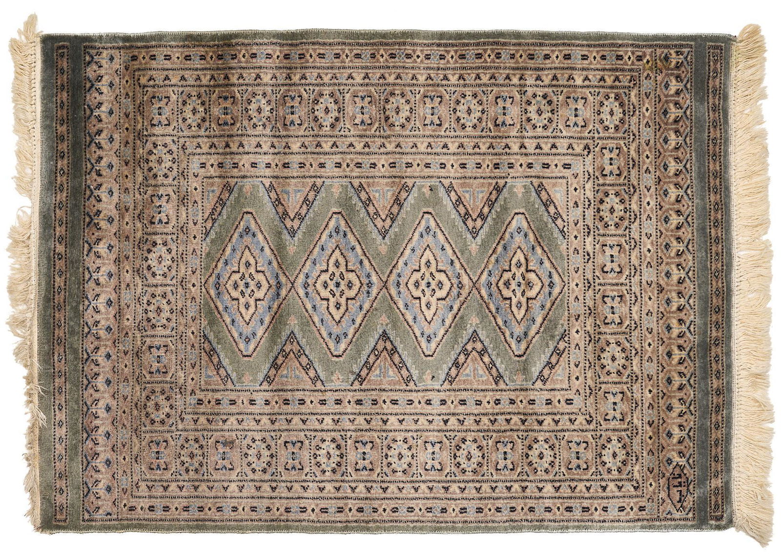 Handwoven Caucasian Style Rug, 3'10" x 2'10" (1 of 2)
