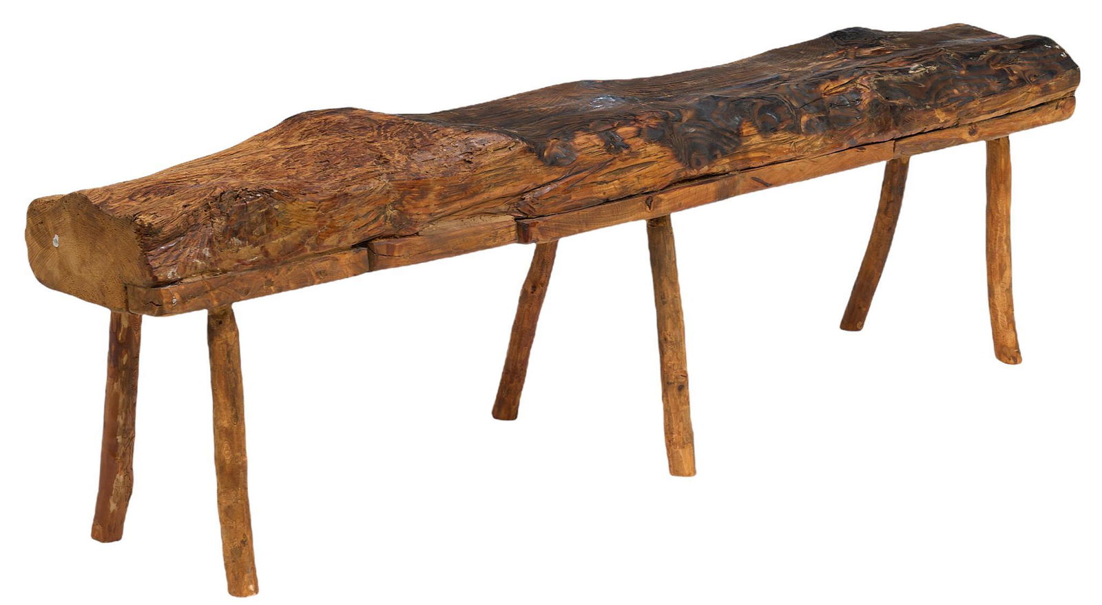 Primitive Live Edge Wooden Bench (1 of 3)