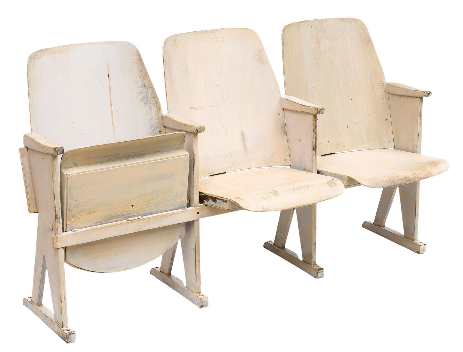 Rustic Wooden Theater Seats (1 of 3)