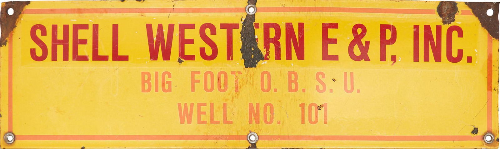 Vintage Shell Western E&P Gas Lease Sign (1 of 3)