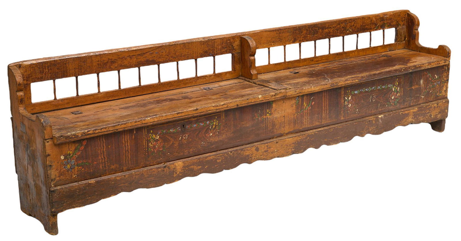 Rustic Wooden Storage Bench (1 of 6)