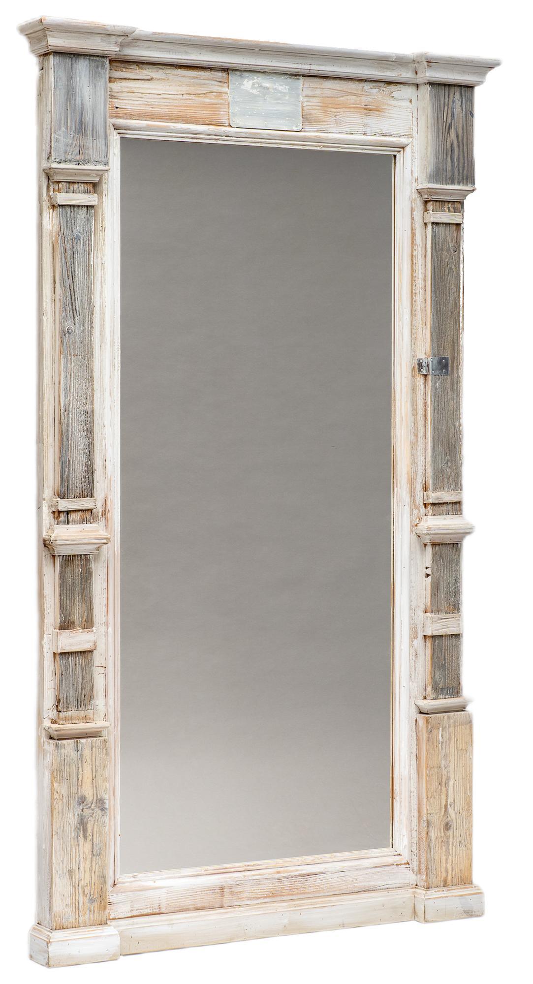 Rustic Full Length Mirror: Rustic wooden framed full length mirror 75.5"h x 45.5"w x 5"d We happily provide seamless shipping services on everything we sell. Please email us at shipping@vogtauction.com or call 210-971-5750 fo