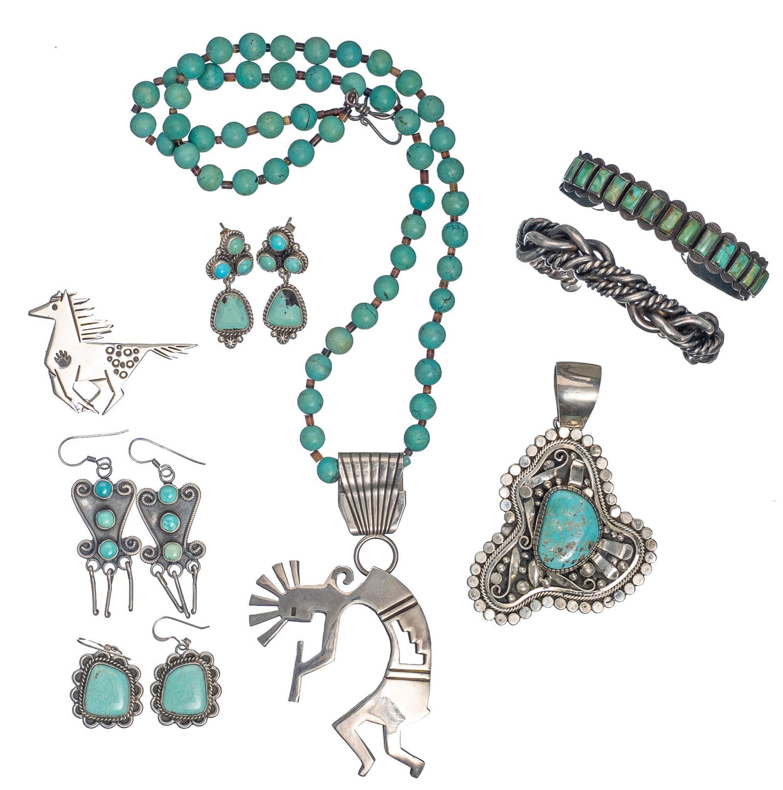 Navajo Sterling Turquoise Jewelry Collection (1 of 3)