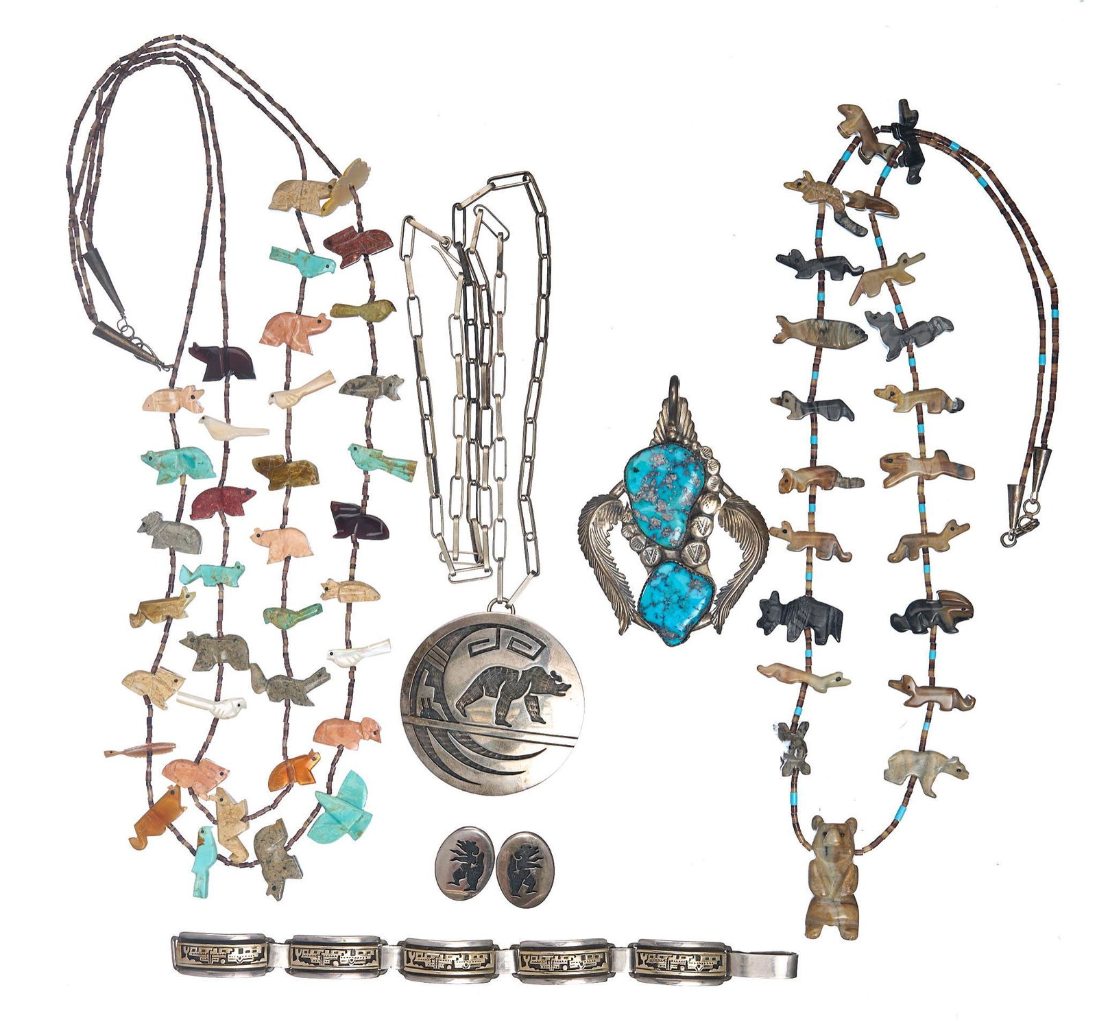 Collection of (6) Native American Jewelry (1 of 3)