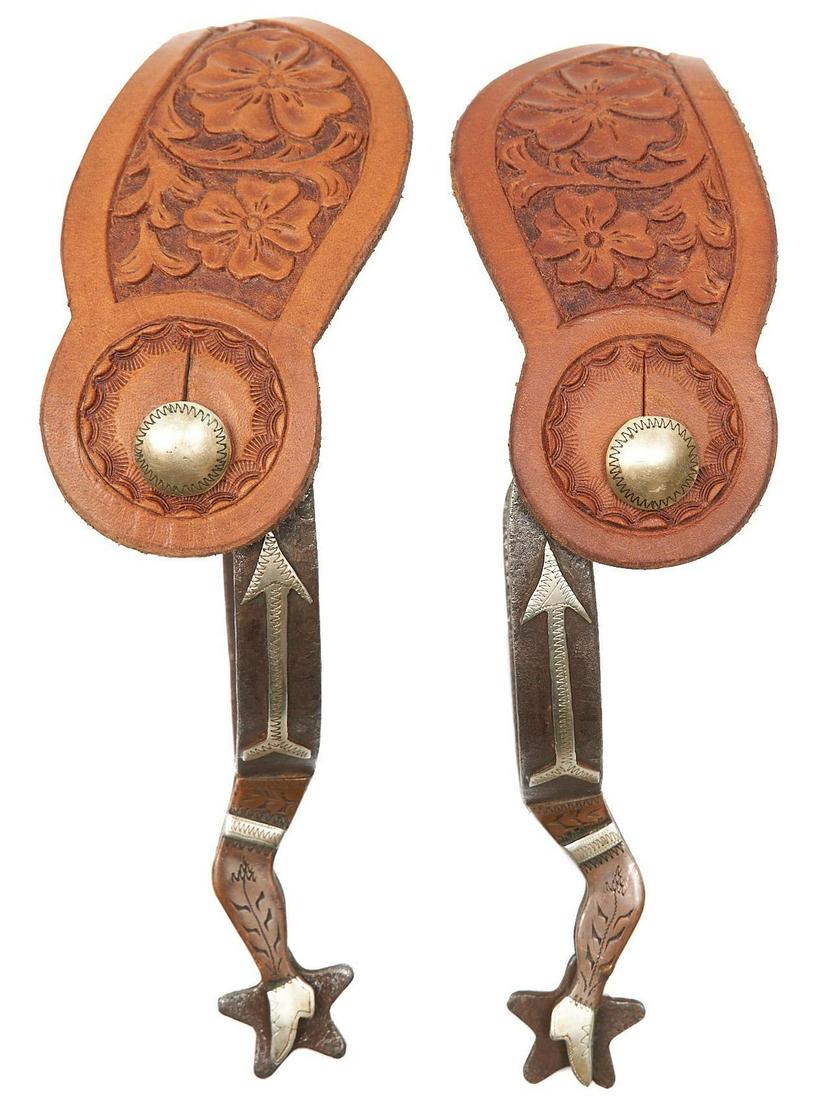 Carl Hall (Comanche, TX) Marked Gal Leg Spurs (1 of 7)