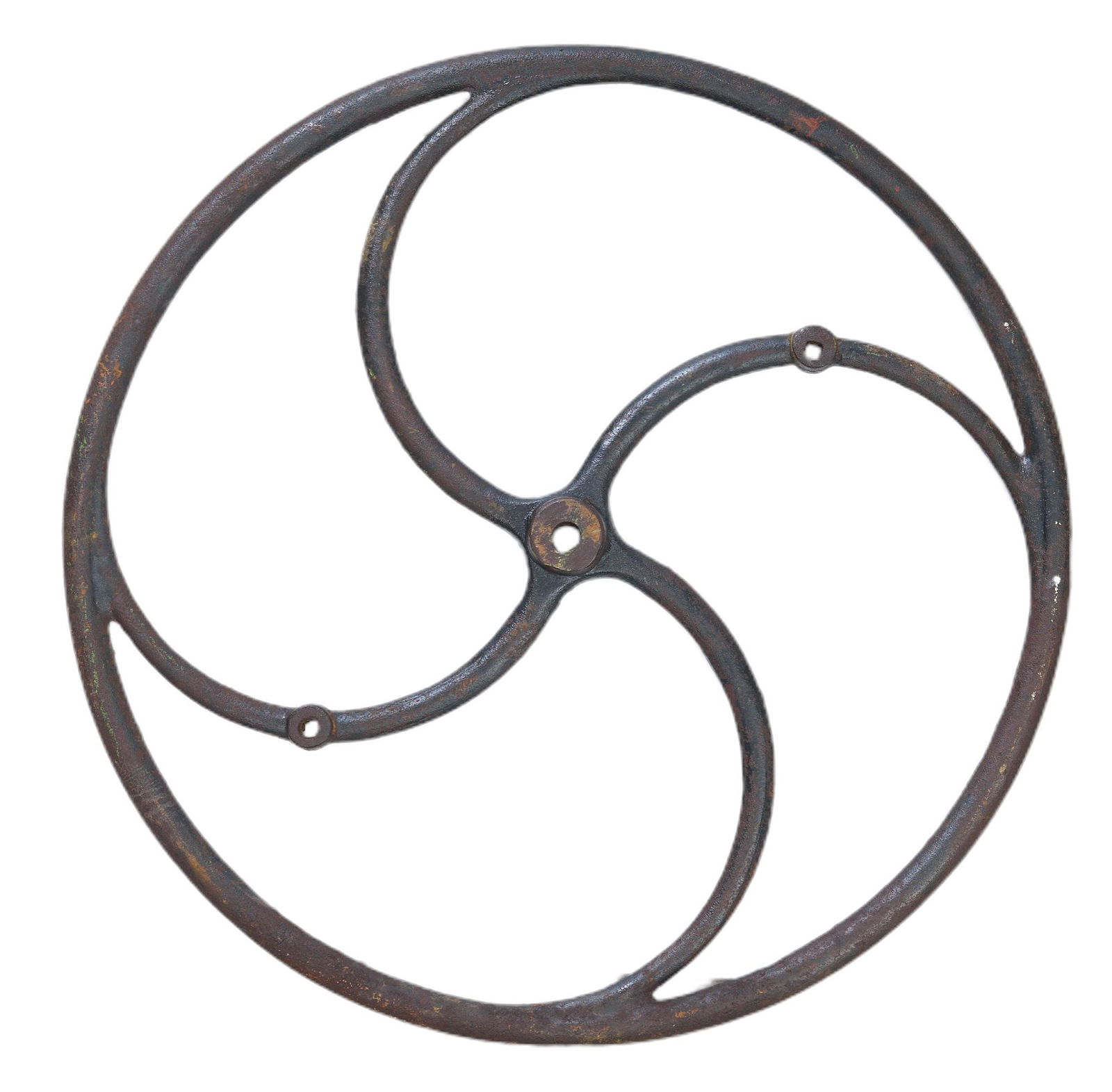 Vintage Industrial Cast Iron Wheel (1 of 3)
