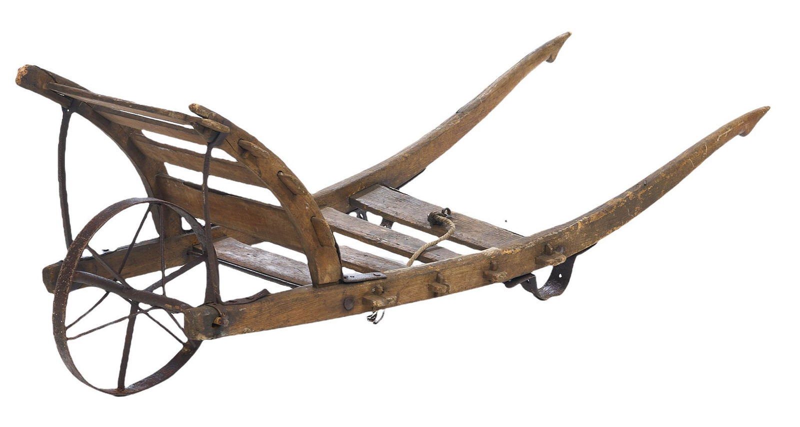 Primitive Wooden Wheelbarrow (1 of 3)