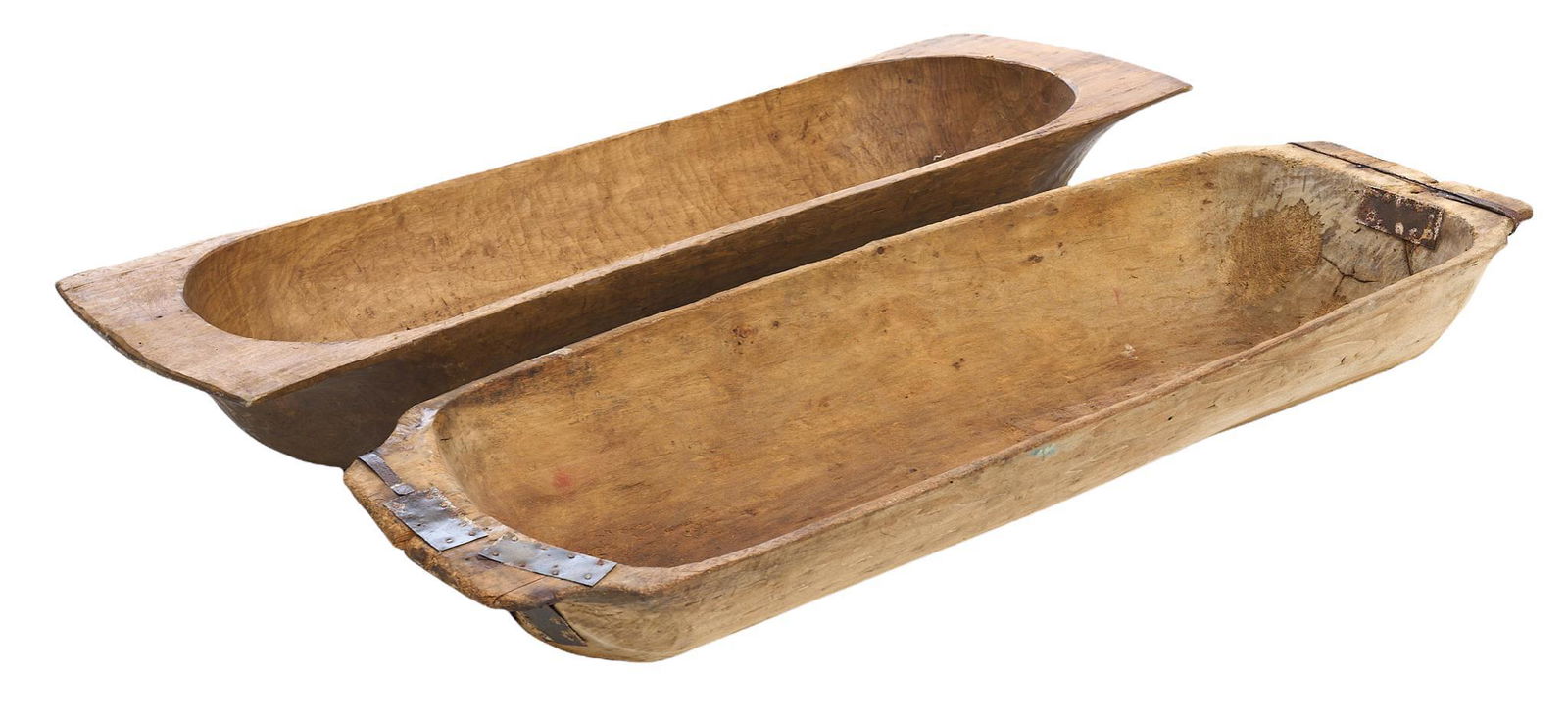 Pair of Rustic Wooden Dough Troughs (1 of 5)