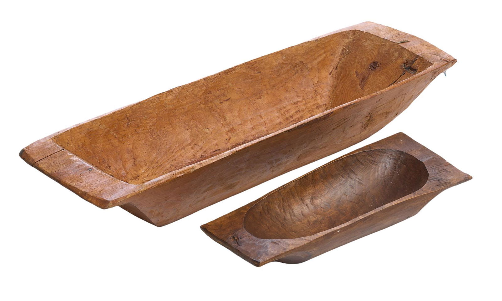 Pair of Rustic Wooden Dough Troughs (1 of 3)