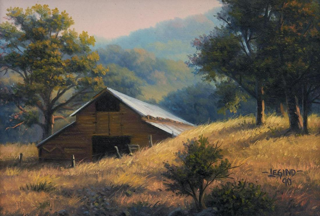 Thomas Legind, (20th C.) Cabin Scene, 1990 (1 of 6)