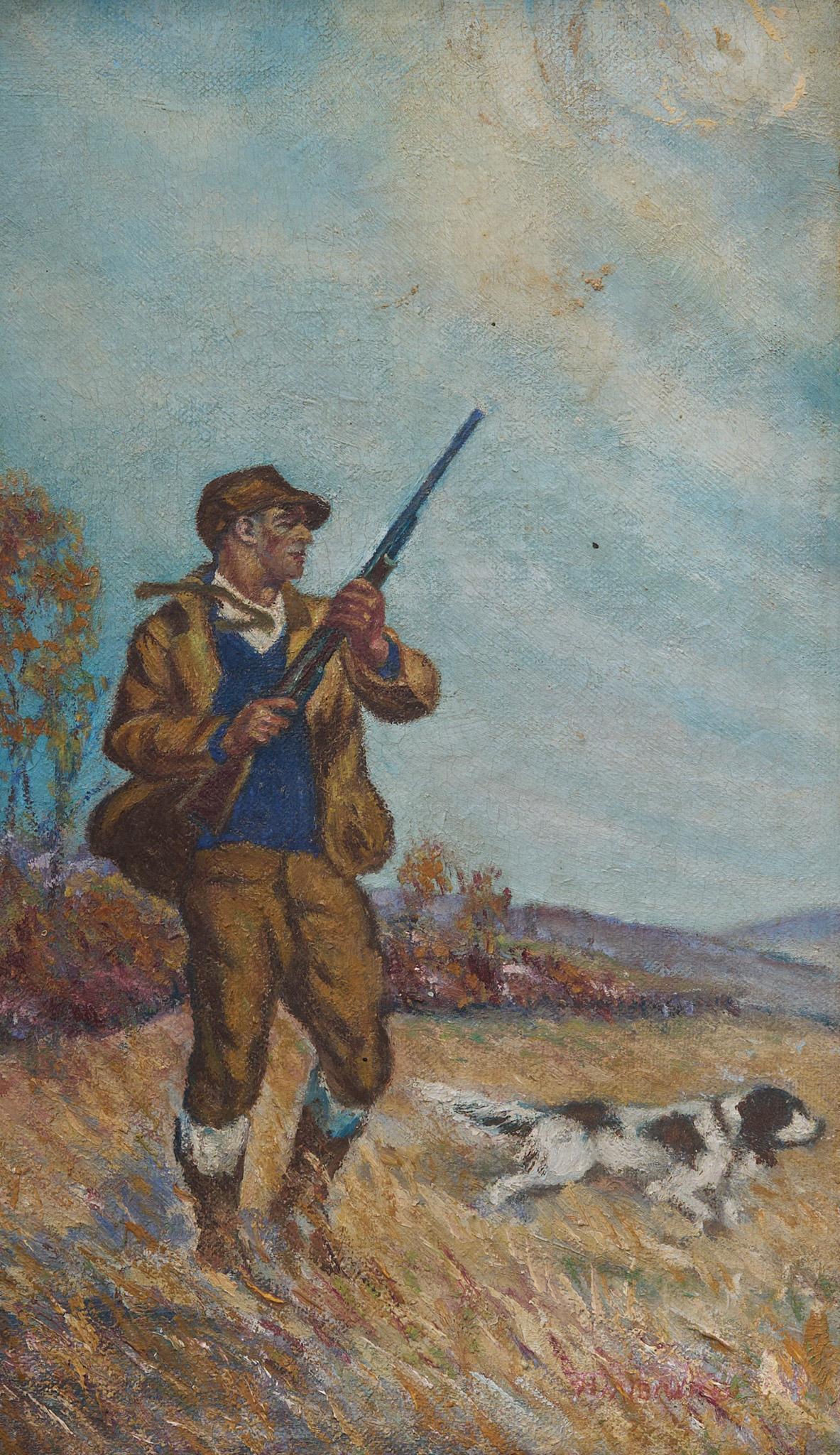 Hill Country Hunting Scene, Oil on Canvas (1 of 4)