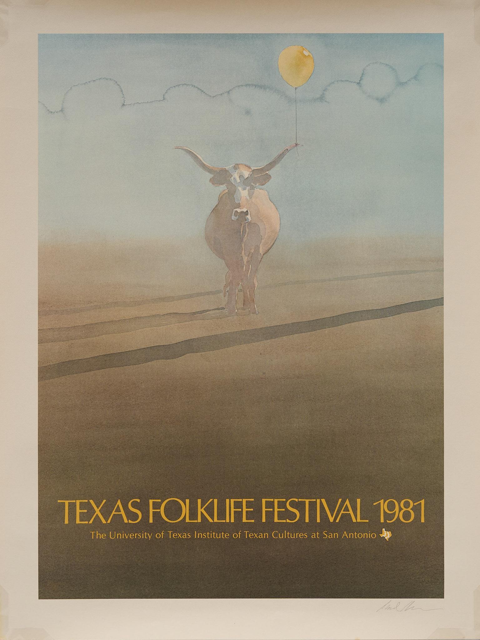 Brad Braune, 1981 Texas Folklife Festival Poster (1 of 4)