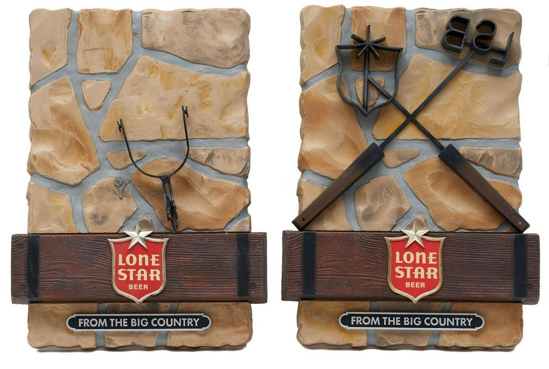 Pair of Lone Star Beer Signs (1 of 5)