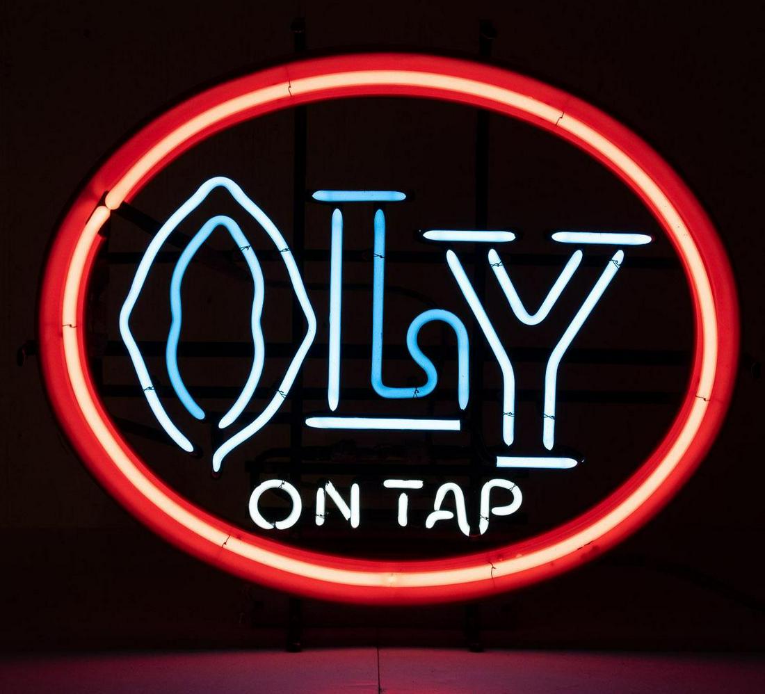 Vintage Olympia Beer Waterfall Motion Bar Sign