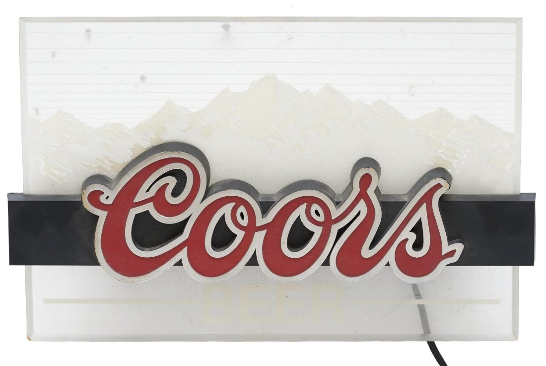 Coors Beer Illuminating Bar Sign (1 of 5)