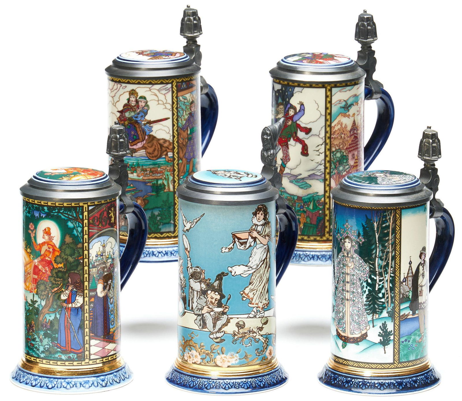 (5) Villeroy and Boch "Mettlach" Beer Steins (1 of 14)
