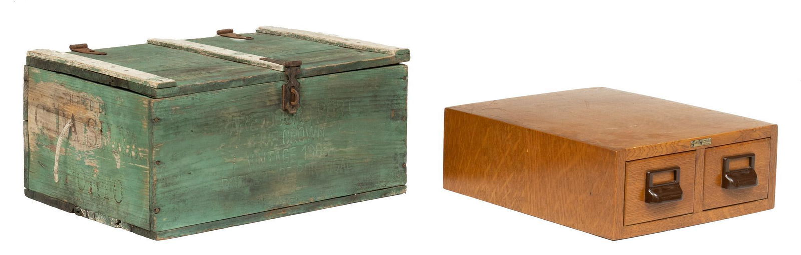 Pair of Vintage Wooden Boxes (1 of 10)