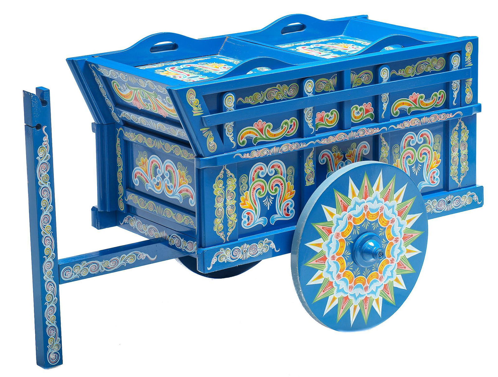 Hand Painted Contemporary Costa Rican Ox Cart (1 of 5)