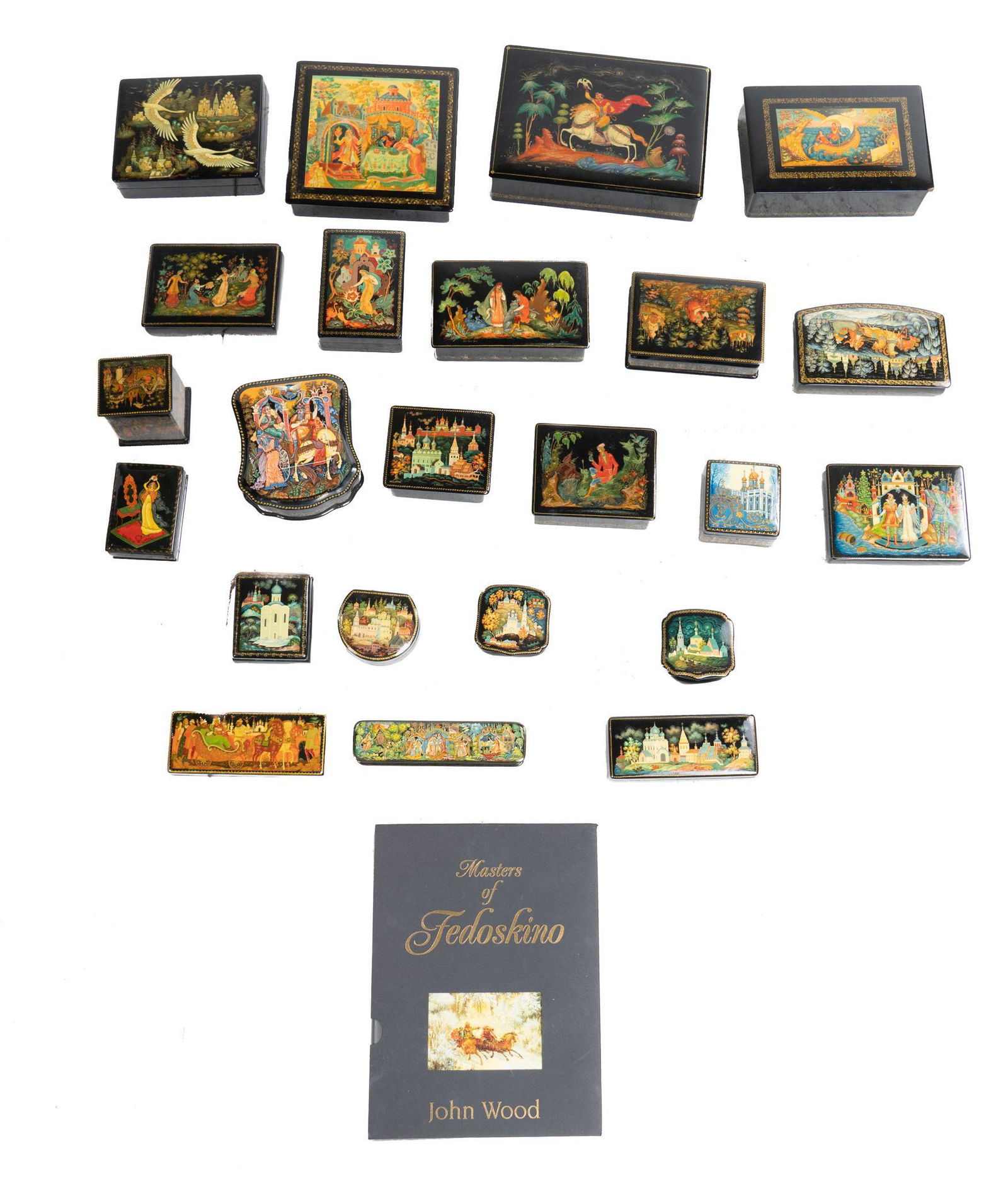 Collection of (24) Russian Lacquer Boxes (1 of 15)