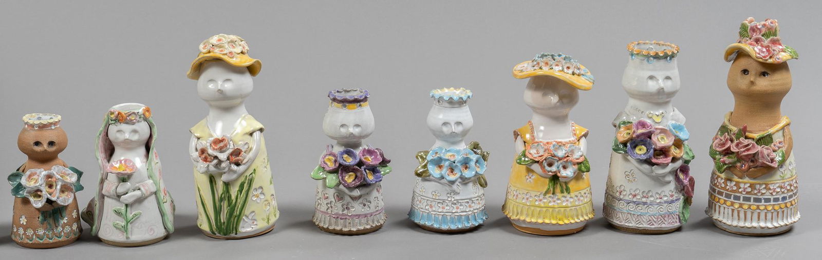 Nancy Pawel (1928-2021, TX) Pottery Figures (8) (1 of 10)