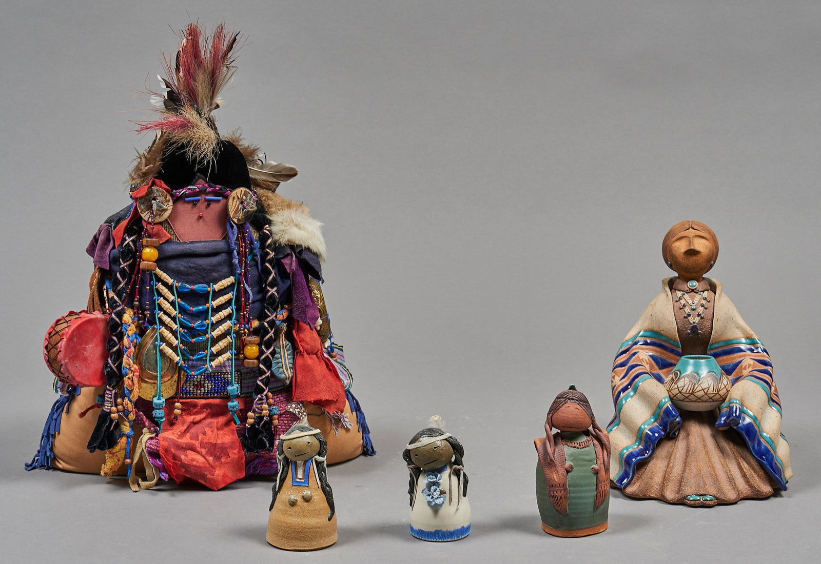 Collection of (5) Native American Style Figurines (1 of 7)