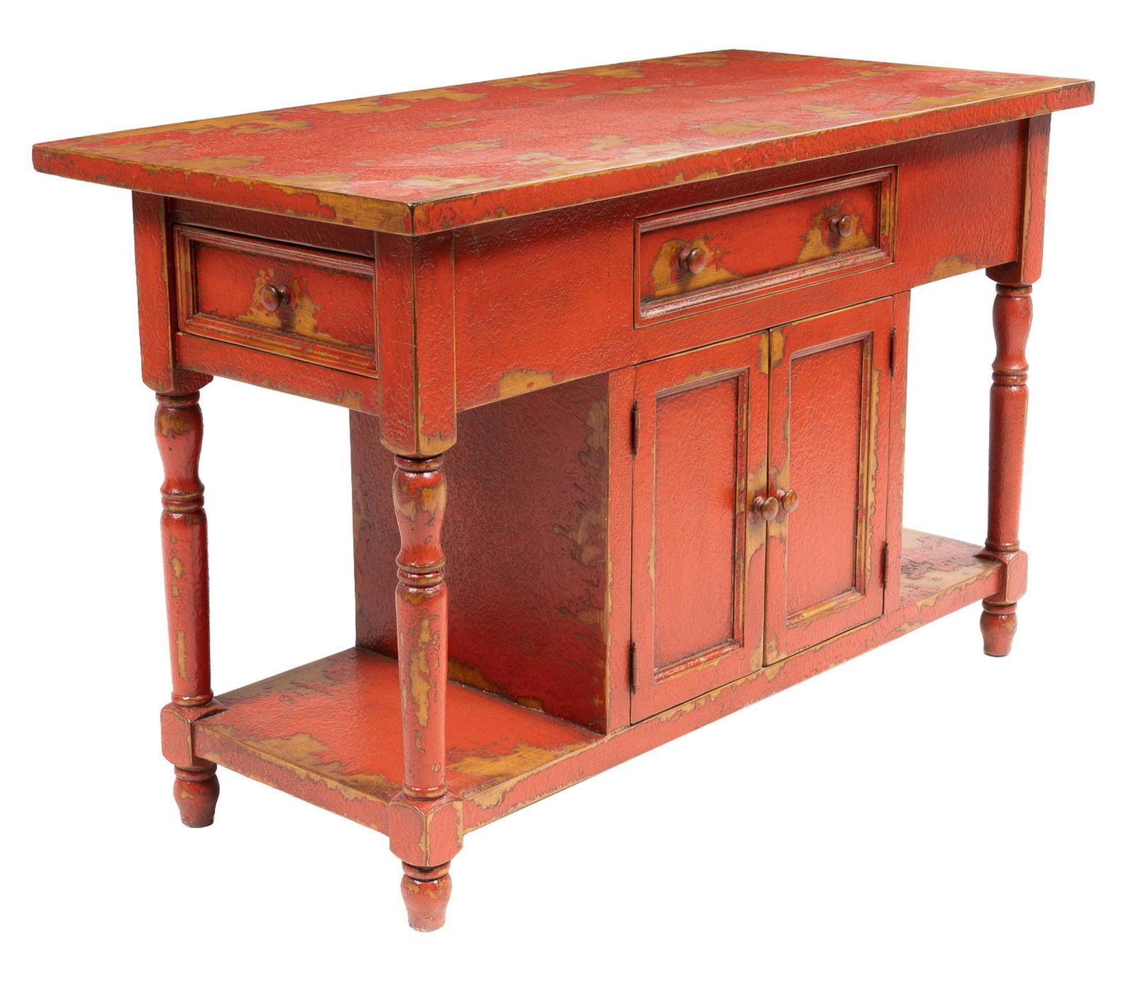 Primitive Farmhouse Kitchen Island (1 of 4)