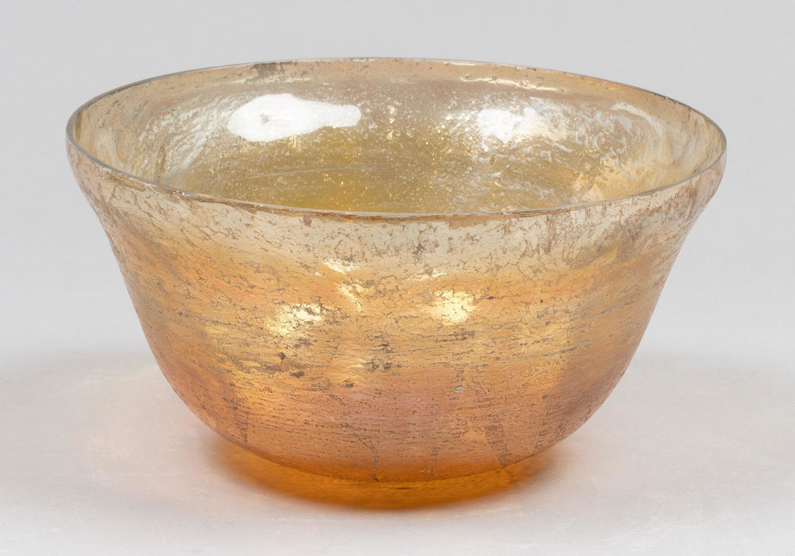 Vintage Art Glass Bowl: Vintage art glass bowl, featuring seedy glass with an iridescent shimmer 7"h x 12.5"d We happily provide seamless shipping services on everything we sell. Please email us at shipping@vo