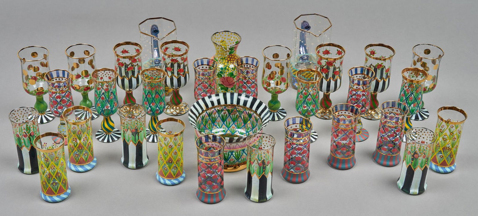 MacKenzie-Childs, Hand-Painted Glassware (1 of 6)