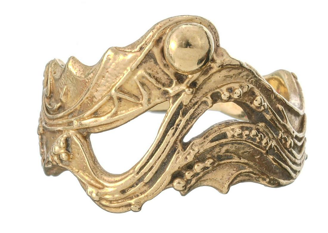 Modernist English 9ct Gold Ring (1 of 3)