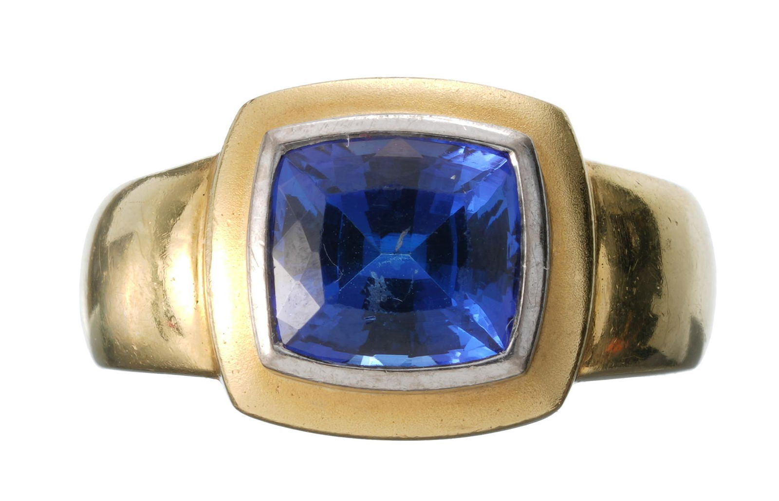 Modernist Tanzanite 18k Gold Ring (1 of 3)