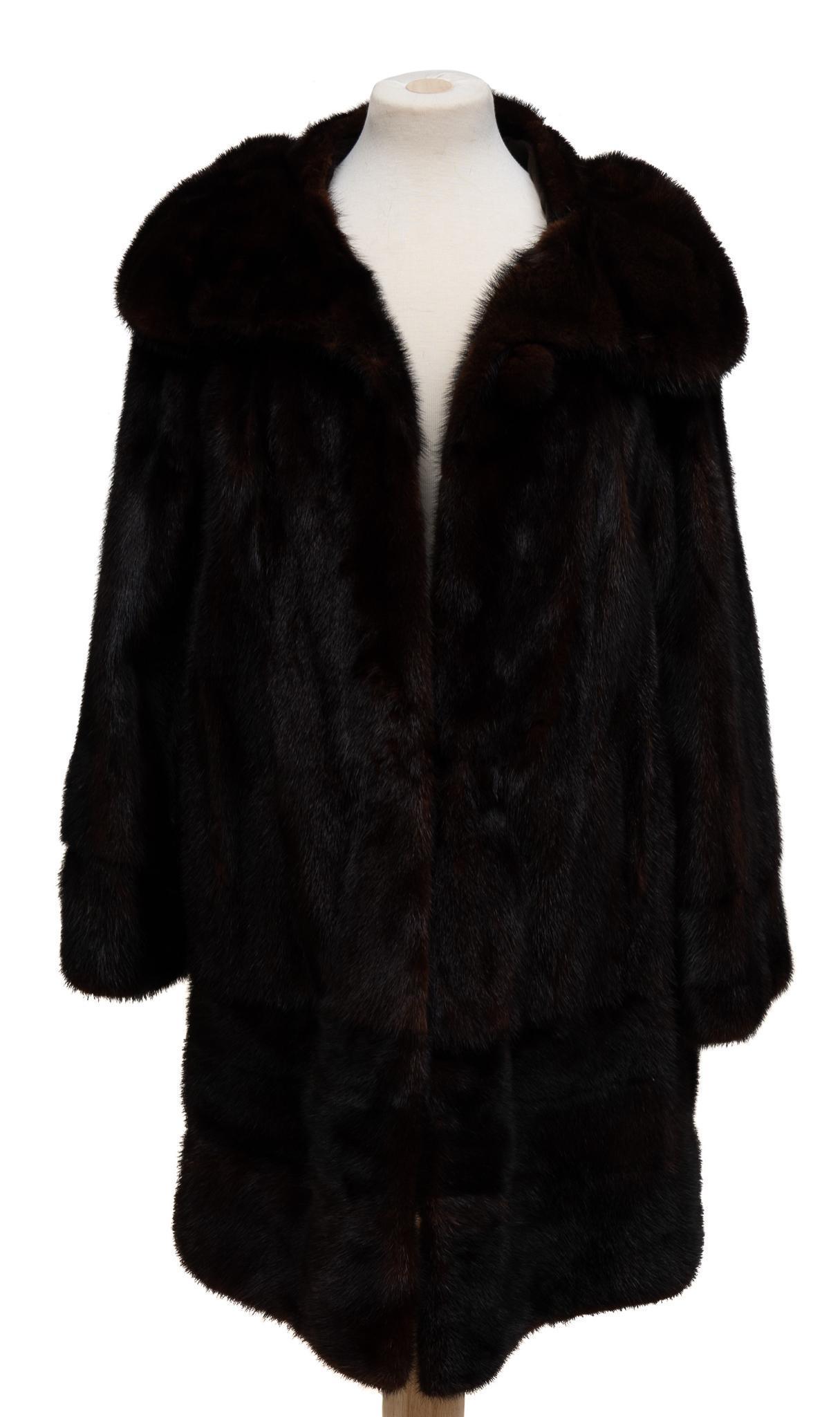 Vintage Russet Brown Mink Fur Stroller Coat (1 of 5)