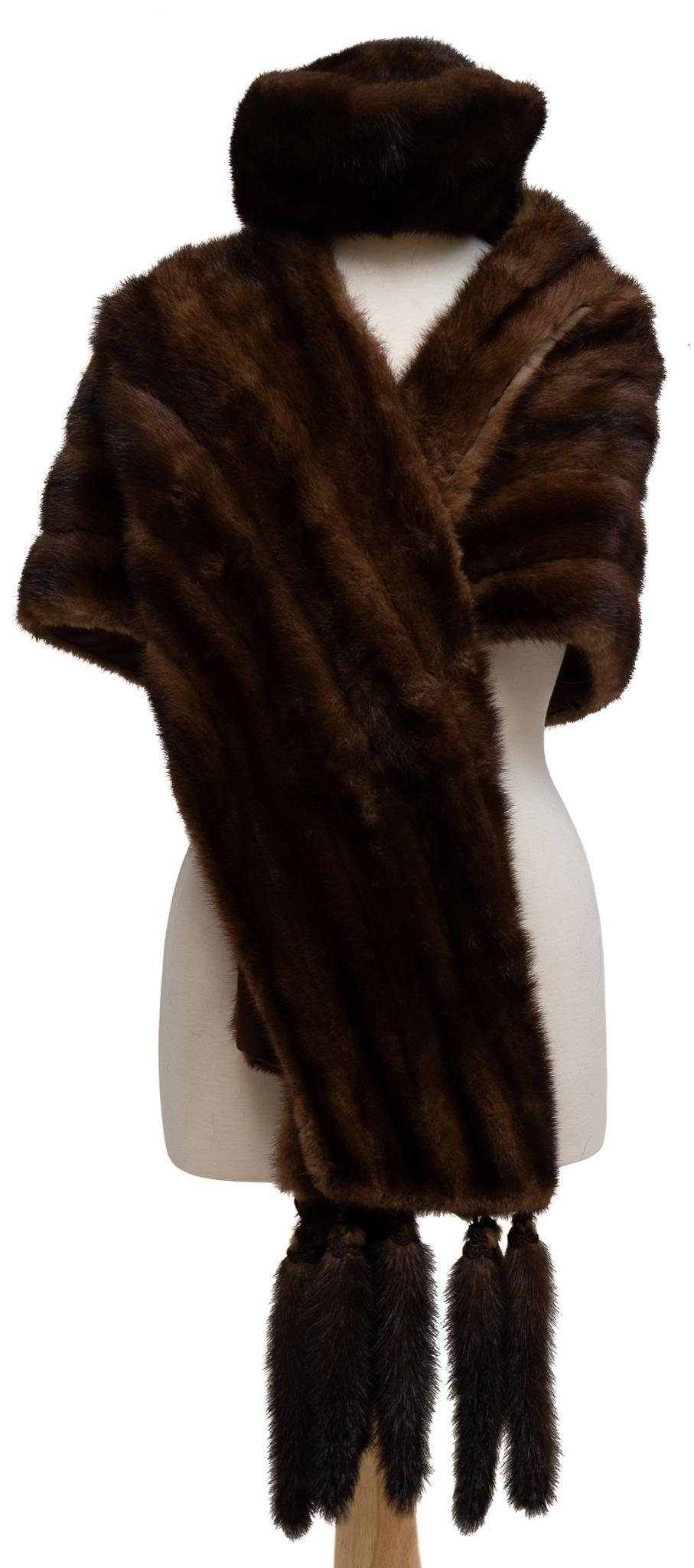 Vintage Frost Bros Mink Fur Stole and Hat (1 of 9)